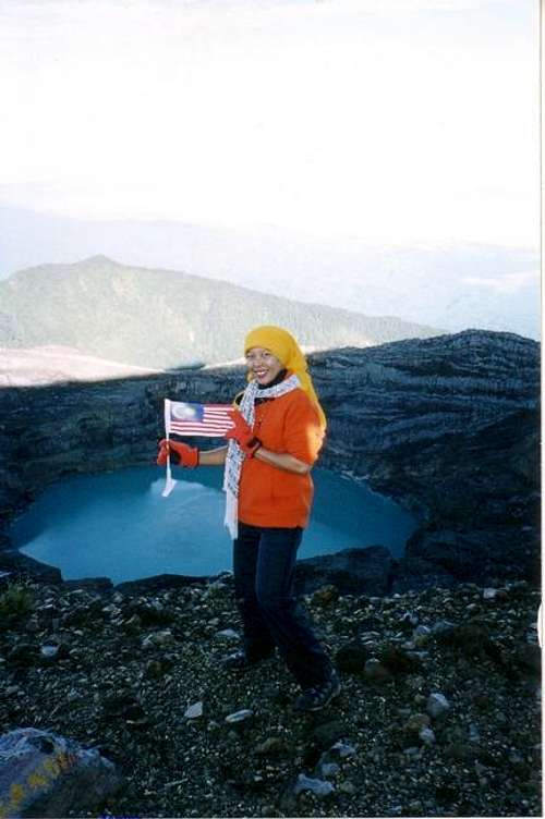 at the peak of Mount Dempo...