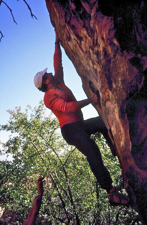 Bouldering at The Brickyard, early 1990s