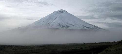 Morning fog on Cotopaxi