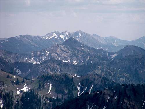 Haystack Peak is the pyramid in the foreground