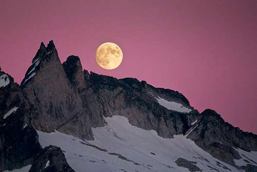 Full Moon over Gunsight Peak