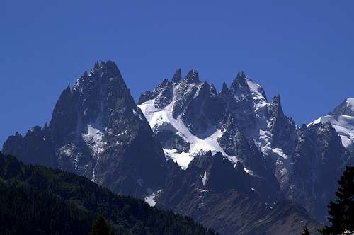 Aiguilles de Chamonix from the north