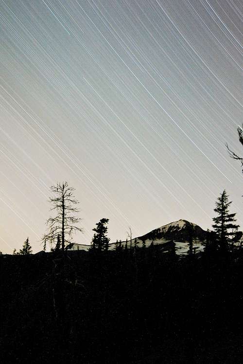 Star Trails over Middle Sister