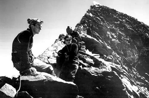 DENT d'HERENS (4175m) near the SUMMIT on 1966