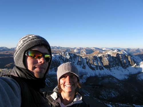 Handies Peak summit, 7:30 am