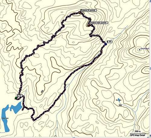 Emperor Mountain Tracklog