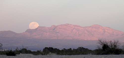 Moon Rise over the Muddy Mountains