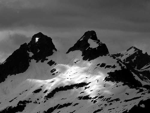 Sitting Bull Peak in black and White