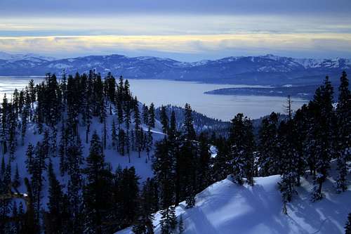 Lake Tahoe from the slopes of Rose Knob Peak