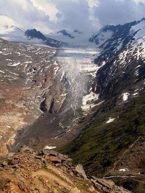 The Gurgler glacier from the Ramolhaus