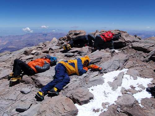 Exhausted On Top Of South America