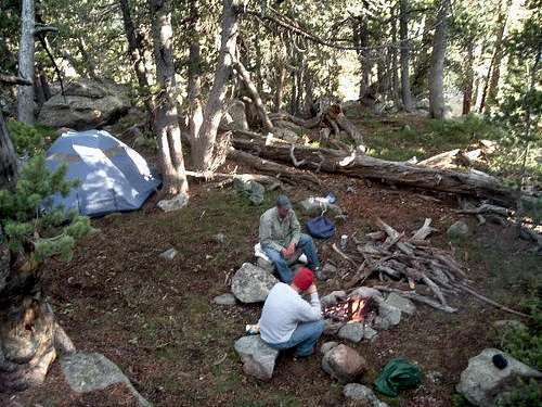 Camping near Mirror Lake on...