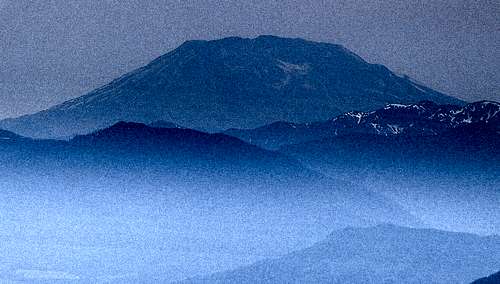 Mount Saint Helens Looking Blue