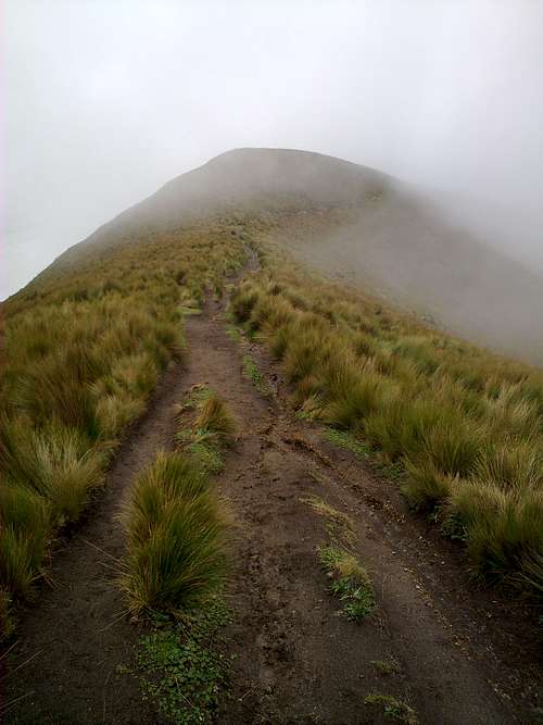 A bit cloudy, area of Rucu Pichincha.