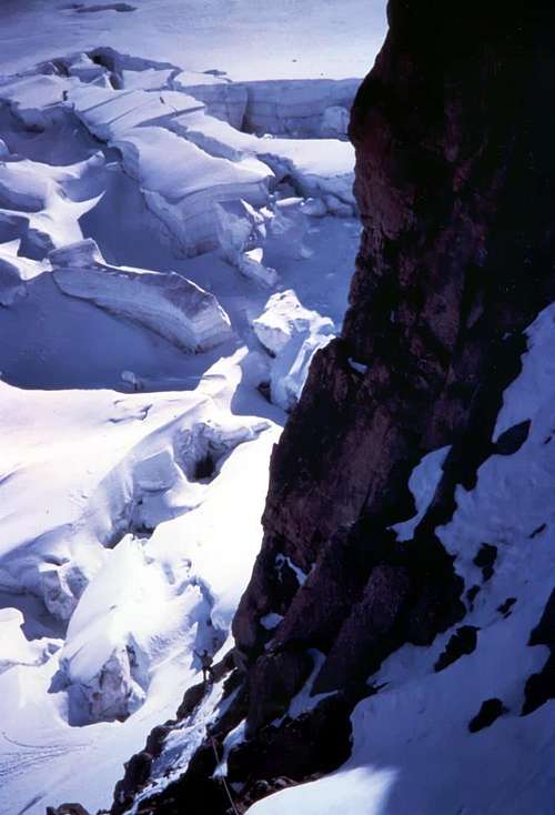 N-NW Edge of Little Flambeau l(3437m) up Giant's Glacier