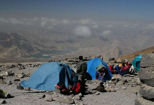 Campsite at 4150m on Damavand, Iran