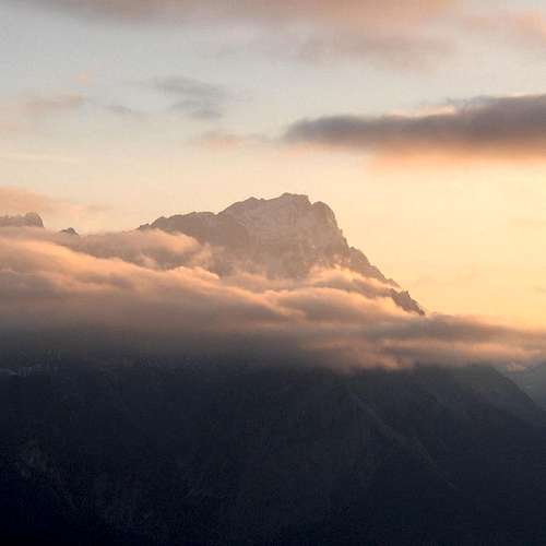 Sunset over the Zugspitze