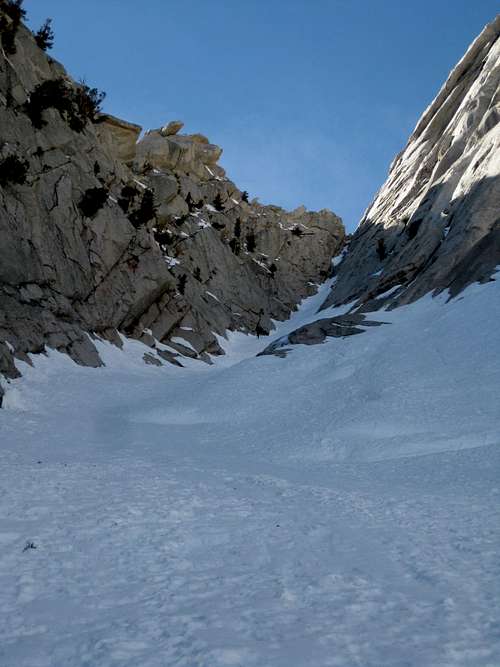 Second gully, Winter Route, LPP