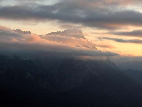 Sunset on the Zugspitze