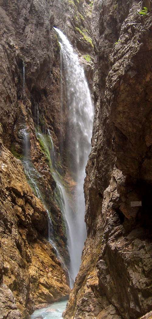 Höllental canyon waterfall