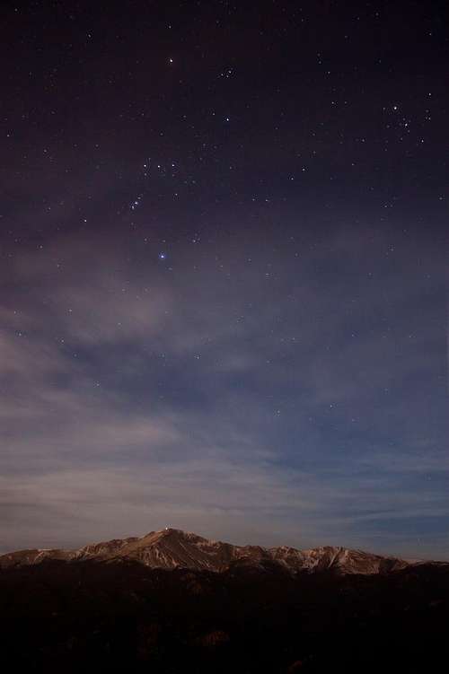 Orion over Pikes Peak