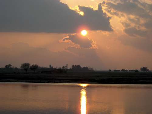 Sunset at River Chenab, Multan, Pakistan