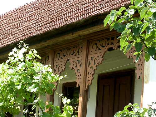House with handmade wood elements