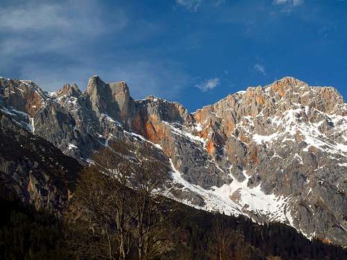 The southern tip of the Berchtesgaden Alps in early April