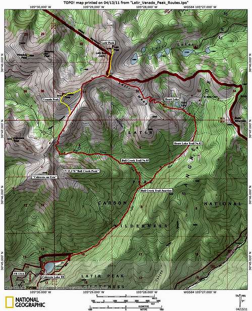 Latir Peaks Route Map