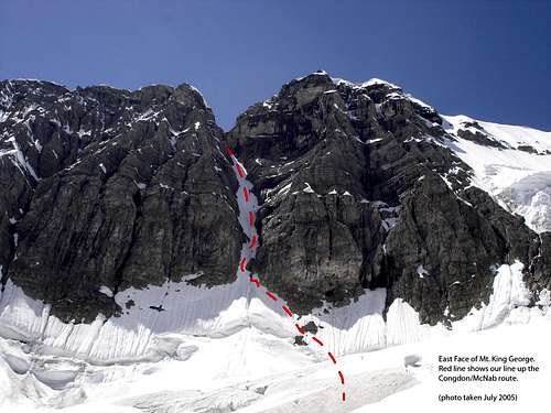 Congdon/McNab Couloir (route marked)