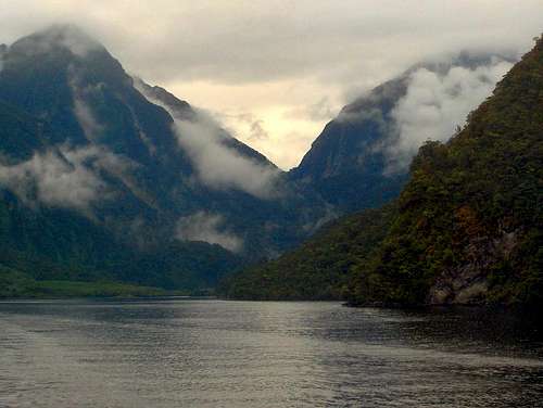 Clearing skies above Doubtful Sound