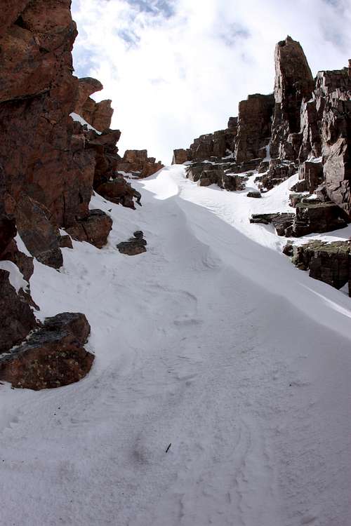 Top of Naked Lady Couloir 