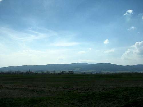 Sudetes viewed from road to Nysa