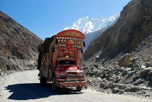 A Decorated Truck on Karakoram Highway