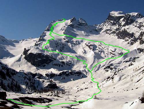 The ski route.