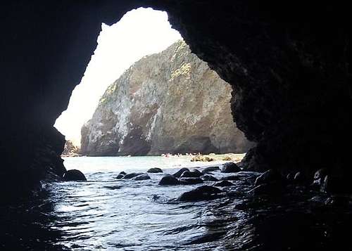 From inside the cave