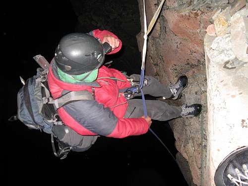 Night-time abseiling