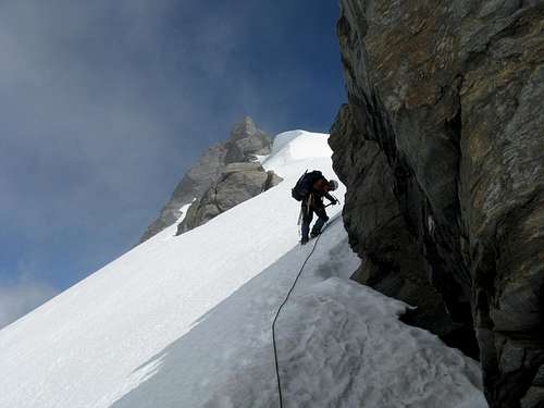 Climbing the South East Ridge, Mt Barff