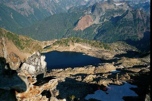 Gothic Lake from the summit...