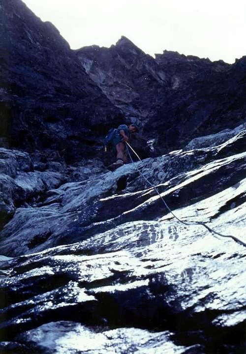 Climbing on Left or East Spur