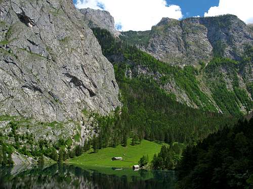 Fischunkelalm on the shore of the Obersee