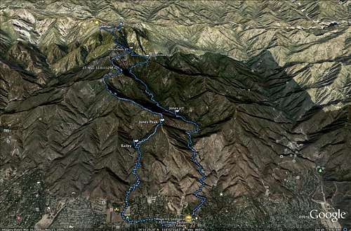 Mt. Wilson via Jones Peak Google Image