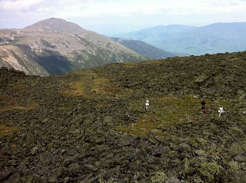 view s to the west from Mt Jefferson summit NH