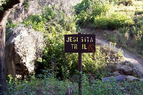 Juesusita Trail sign