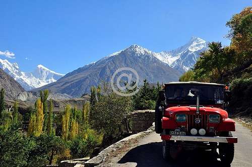 Hoper Village Gilgit Baltistan,behind you can see Golden or Spantik Peak 7027-M