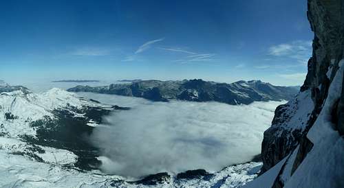 View out of Eiger Nordwand (Panorama)