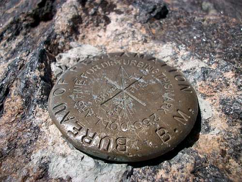 Azimuth Mark on West Twin Sisters Peak