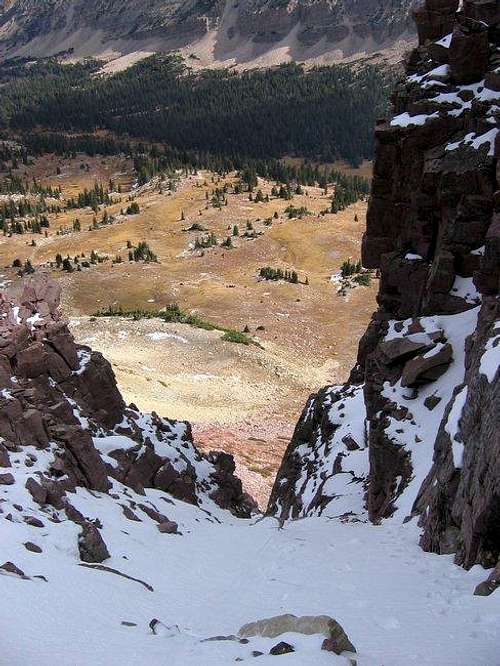 Looking Down the Couloir