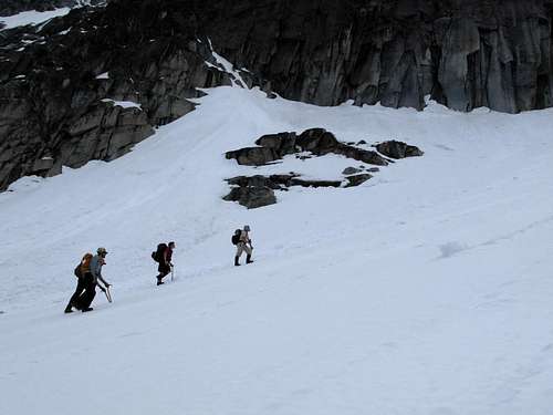 Ascending Colchuck Glacier...