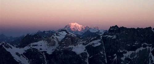 The Mont Blanc at the sunrise...